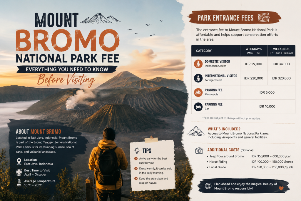 Mount Bromo National Park Fee: Everything You Need to Know Before Visiting