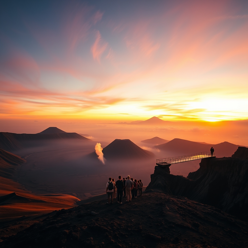 Bromo’s Golden Hour: Where Fire Meets Sky in the Tengger Caldera’s Embrace
